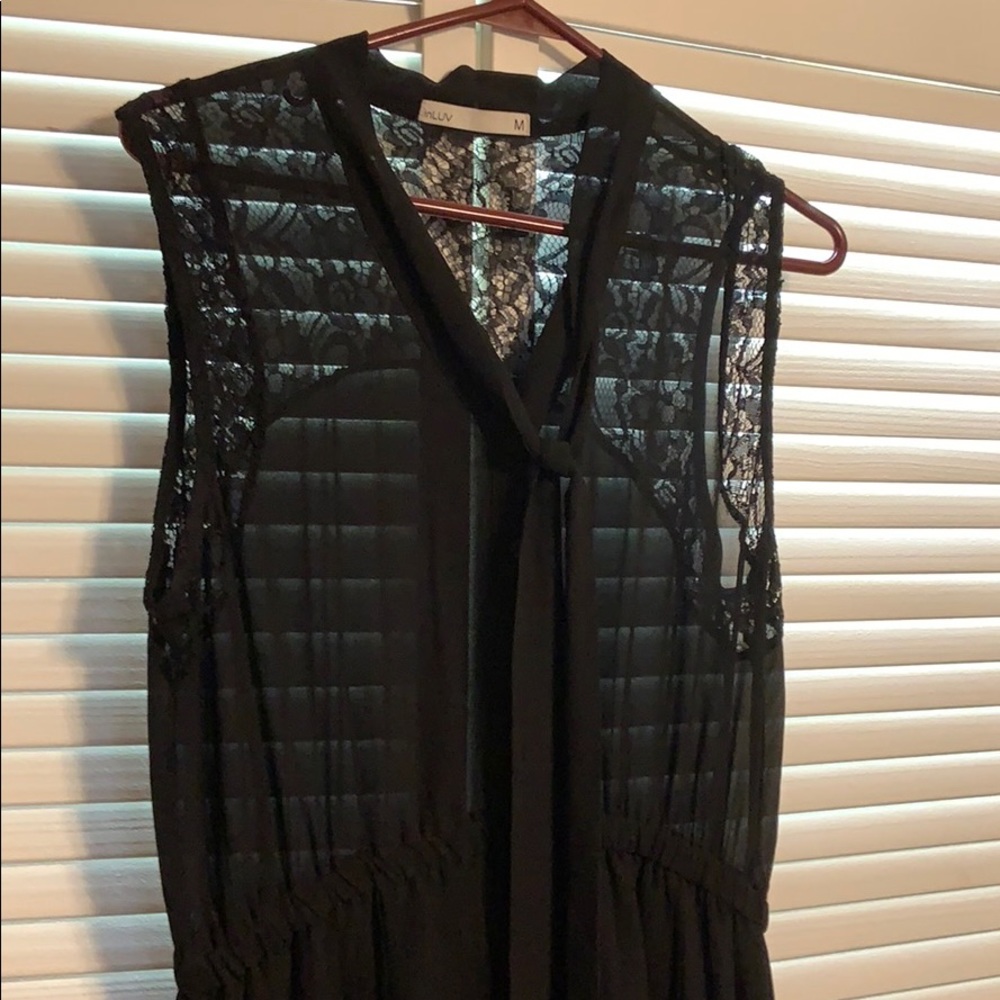 Black mini pleated midi sundress